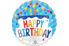 Foil Balloon - "HAPPY BIRTHDAY" - Birthday Cake - 45 cm